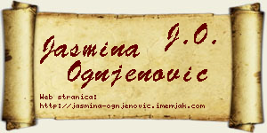 Jasmina Ognjenović vizit kartica